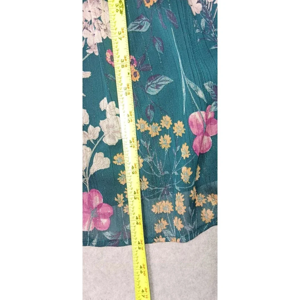 NWT! Lily Rose Smocked Tiered Maxi Dress Juniors Large Jade Blossom Green Puffed